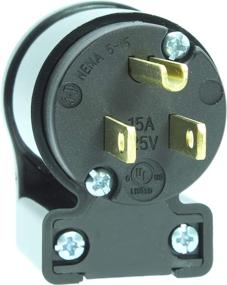 img 4 attached to 🔌 Journeyman-Pro 515AN 15A 120-125V NEMA 5-15P Plug Connector, Commercial Grade PVC (BLACK 1-PACK) - Efficient Cord Replacement