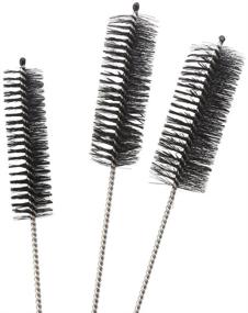 img 1 attached to DECORA 10-Piece Nylon Tube Brush Set for Efficient Cleaning of Bottles, Pipes, Straws - Black