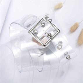 img 3 attached to Fashion Transparent Clear Buckle Grommet Women's Accessories for Belts