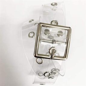 img 1 attached to Fashion Transparent Clear Buckle Grommet Women's Accessories for Belts