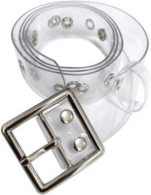 img 4 attached to Fashion Transparent Clear Buckle Grommet Women's Accessories for Belts