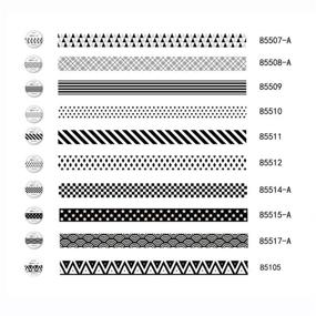 img 2 attached to 🖤 Black and White Polka Dot Washi Tape Set: 10 Rolls of Grid and Striped Designs for Scrapbooking, Bullet Journals, Planners, DIY Decor, and Crafts