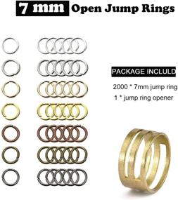 img 3 attached to JIAYIQI Jewelry Making Jump Rings - 930 PCS 7mm Open Jump Rings for DIY Crafts Earrings Necklaces Chokers - 1 Box, 7 Vibrant Colors