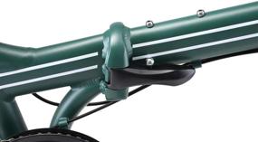 img 2 attached to 🚲 Premium EuroMini ZiZZO Heavy Duty Forte: Lightweight Aluminum Frame Folding Bike with Shimano 7-Speed, Fenders, Rack, and 300 lb. Weight Limit (Forest Green)