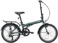 🚲 premium euromini zizzo heavy duty forte: lightweight aluminum frame folding bike with shimano 7-speed, fenders, rack, and 300 lb. weight limit (forest green) logo