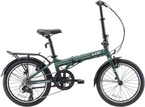 img 4 attached to 🚲 Premium EuroMini ZiZZO Heavy Duty Forte: Lightweight Aluminum Frame Folding Bike with Shimano 7-Speed, Fenders, Rack, and 300 lb. Weight Limit (Forest Green)