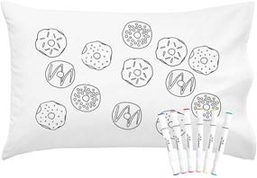 img 3 attached to 🎨 Oh, Susannah Donut Coloring Pillowcase Kit: Color Your Own Pillow Cover with Permanent Fabric Markers Included - Kindergarten Edition 20 by 30 Inches - Doodle and Design Your Own Pillowcase