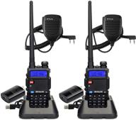 📻 retevis rt-5r long range walkie talkies - dual band 128ch high power handheld two way radios with 1400mah rechargeable batteries and shoulder mic (2 pack) logo