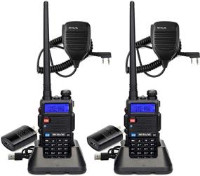 img 4 attached to 📻 Retevis RT-5R Long Range Walkie Talkies - Dual Band 128CH High Power Handheld Two Way Radios with 1400mAh Rechargeable Batteries and Shoulder Mic (2 Pack)