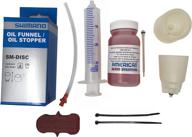 🔧 shimano 100ml mineral oil bleed kit with fluid funnel and stopper, includes 30ml reusable syringe logo