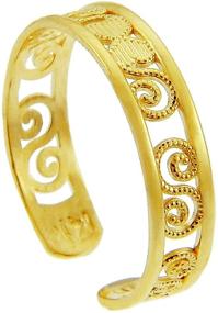 img 2 attached to Chic and Elegant 10k Yellow Gold Toe Ring: A Sophisticated Accessory