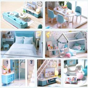 img 1 attached to 🏠 Spilay Miniature Dollhouse Furniture Apartment Dolls & Accessories: Complete Set for Dollhouse Enthusiasts