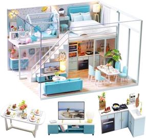img 4 attached to 🏠 Spilay Miniature Dollhouse Furniture Apartment Dolls & Accessories: Complete Set for Dollhouse Enthusiasts