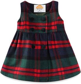 img 4 attached to Mud Kingdom Plaid Sleeveless Loose Fit Faux Wool Holiday Girls Dresses