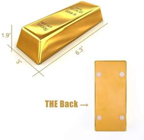 img 3 attached to FUTUREPLUSX Gold Bar Door Stop - Glittering Gold Bullion Paperweight for Enhanced Decor and Functionality