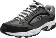 skechers men's stamina cutback: charcoal athletic shoes for men - superior comfort and style логотип