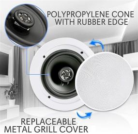 img 3 attached to 🔊 Pyle 5.25" Bluetooth Flush Mount In-wall In-ceiling 2-Way Speaker System with Quick Connections - 150 Watt Stereo Sound | PDICBT552RD