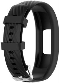 img 2 attached to 📱 Durable Silicone Replacement Wrist Bands for Garmin Vivofit 4 - Premium Quality Black Wrist Band Strap