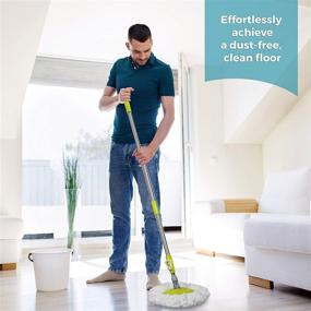 img 1 attached to 🧹 Green Direct Spin Mop Deluxe Cleaning System with Mop Stick and Microfiber Mop Head Included