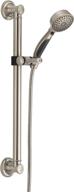 🚿 stainless delta faucet 9-spray ada-compliant slide bar handheld shower, stainless steel hose - model 51900-ss logo