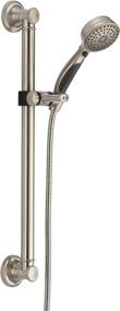 img 4 attached to 🚿 Stainless Delta Faucet 9-Spray ADA-Compliant Slide Bar Handheld Shower, Stainless Steel Hose - Model 51900-SS