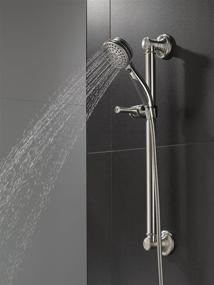 img 3 attached to 🚿 Stainless Delta Faucet 9-Spray ADA-Compliant Slide Bar Handheld Shower, Stainless Steel Hose - Model 51900-SS