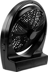 img 2 attached to 🌬️ O2COOL 10-Inch Battery/Electric Operated Indoor/Outdoor Portable Fan with AC Adapter - Tilts 90 Degrees