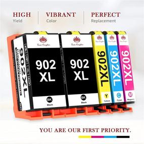 img 3 attached to 🖨️ Premium Ink Solution: Toner Kingdom Compatible HP 902XL Ink Cartridges (5 Packs) for HP OfficeJet Pro 6958 6962 6968 6978 6970 Printers