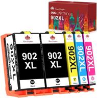 🖨️ premium ink solution: toner kingdom compatible hp 902xl ink cartridges (5 packs) for hp officejet pro 6958 6962 6968 6978 6970 printers logo