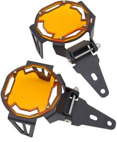 img 1 attached to 🚦 OEM Motorcycle LED Fog Light Protector Guards - R1200GS Adventure F800GS Adventure R1250GS / ADV LC - Fitment, Lamp Cover, Orange