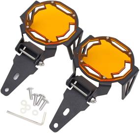 img 4 attached to 🚦 OEM Motorcycle LED Fog Light Protector Guards - R1200GS Adventure F800GS Adventure R1250GS / ADV LC - Fitment, Lamp Cover, Orange