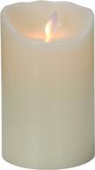 🕯️ mystique flameless candle, 5-inch ivory pillar, remote control ready, real wax candle with realistic flickering wick, battery operated - by boston warehouse логотип