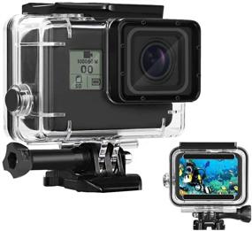img 4 attached to 📷 GoPro Hero 7/6/5 Black Waterproof Housing Case - HONGDAK 169FT/60M Diving Protective Underwater Dive Case Shell for GoPro Action Camera with Mount & Thumbscrew - Waterproof Housing Shell