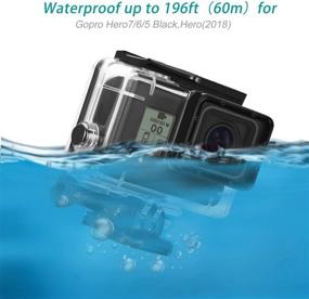 img 3 attached to 📷 GoPro Hero 7/6/5 Black Waterproof Housing Case - HONGDAK 169FT/60M Diving Protective Underwater Dive Case Shell for GoPro Action Camera with Mount & Thumbscrew - Waterproof Housing Shell