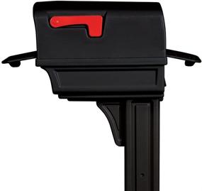 img 2 attached to Gibraltar Mailboxes Gentry Large Capacity Double-Walled Plastic, All-In-One Mailbox & Post Combo Kit, Black (GGC1B0000)