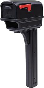 img 4 attached to Gibraltar Mailboxes Gentry Large Capacity Double-Walled Plastic, All-In-One Mailbox & Post Combo Kit, Black (GGC1B0000)