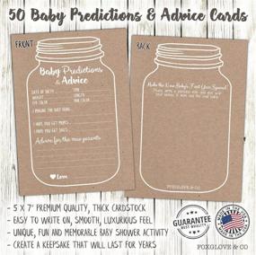 img 3 attached to 👶 50 Mason Jar Baby Shower Prediction and Advice Cards: Rustic and Gender-Neutral Baby Shower Games for Well Wishes and Parenting Tips
