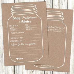 img 2 attached to 👶 50 Mason Jar Baby Shower Prediction and Advice Cards: Rustic and Gender-Neutral Baby Shower Games for Well Wishes and Parenting Tips