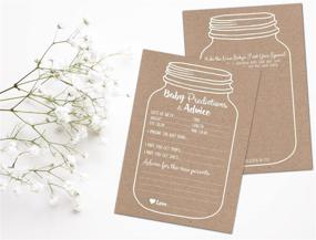 img 1 attached to 👶 50 Mason Jar Baby Shower Prediction and Advice Cards: Rustic and Gender-Neutral Baby Shower Games for Well Wishes and Parenting Tips