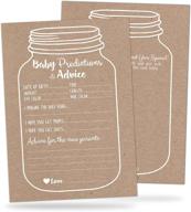 👶 50 mason jar baby shower prediction and advice cards: rustic and gender-neutral baby shower games for well wishes and parenting tips logo