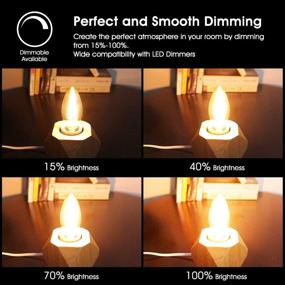 img 2 attached to 💡 Dimmable LED Filament Candelabra Chandeliers - Equivalent to Traditional Candelabras