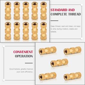 img 1 attached to 🔩 Hilitchi 100 Pcs Brass Knurled Threaded Insert Nuts for 3D Prints & Projects, M2x10mmx3.5mm Female Thread Embedment Parts