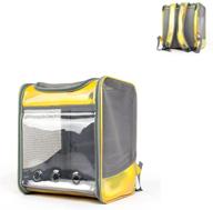 🐾 exxerprium expandable pet backpack carrier for small medium dogs cats - travel in comfort and style with airline approved transparent ventilated mesh top opening & two-side entry portable bag logo