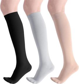 img 4 attached to 🧦 Sinocare Compression Socks - 3 Pairs for Women & Men, Ideal Support for Active Sports, Running, Cycling