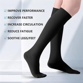 img 1 attached to 🧦 Sinocare Compression Socks - 3 Pairs for Women & Men, Ideal Support for Active Sports, Running, Cycling