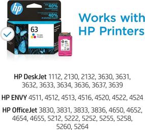 img 3 attached to 🖨️ Original HP 63 Tri-color Ink Cartridge: Compatible with HP DeskJet 1112, 2100, 3600 Series, HP ENVY 4500 Series, HP OfficeJet 3800, 4600, 5200 Series, Instant Ink Eligible, F6U61AN