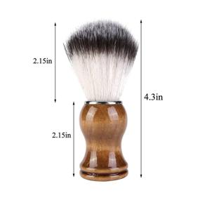 img 2 attached to 🪒 FALETO Men's Shaving Set - Stainless Steel Shaving Brush Stand Holder and Bowl for Wet Shaving