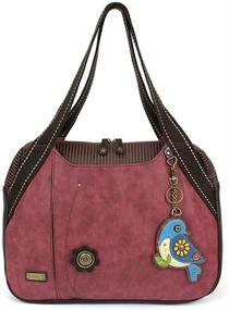 img 1 attached to 👜 Stylish Chala Bowling Tote Bag in Burgundy - Perfect for Fashionable Everyday Use!