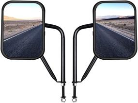 img 4 attached to 🚘 HSZNKJYX Jeep Mirror Doors Off Side View Mirrors - Optimal Fit for Jeep Wrangler JK JL TJ YJ CJ: Shake-proof, Easy & Quick Installation Doors Hinge for Safe & Durable Driving