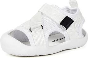 img 4 attached to Sandals Lightweight Anti Slip Aquatic Toddler Boys' Shoes ~ Sandals